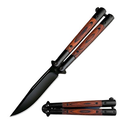 Clip Point Black Creature Comforts Butterfly Balisong Knife Flipper